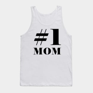 #1 Mom Number One Bold Black Tank Top